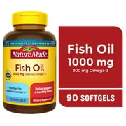 Nature Made Fish Oil 1000 mg Softgels, Fish Oil Supplements, 90 Count
