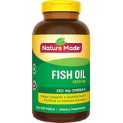 Nature Made Fish Oil 1200 Mg 360 Mg Omega-3 200 Liquid Softgels