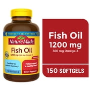 Nature Made Fish Oil 1200 mg Softgels, Fish Oil Supplements, 150 Count