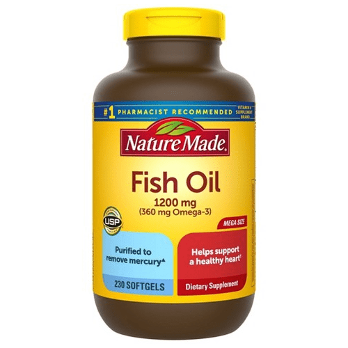 Nature Made Fish Oil 1200 mg Softgels, Fish Oil Supplements, 230 Count