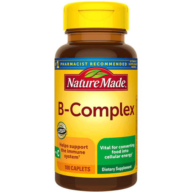 Nature Made B Complex with Vitamin C Caplets, 100 Count