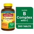 thumbnail image 1 of Nature Made Super B Complex with Vitamin C and Folic Acid Tablets, Dietary Supplement, 360 Count, 1 of 11