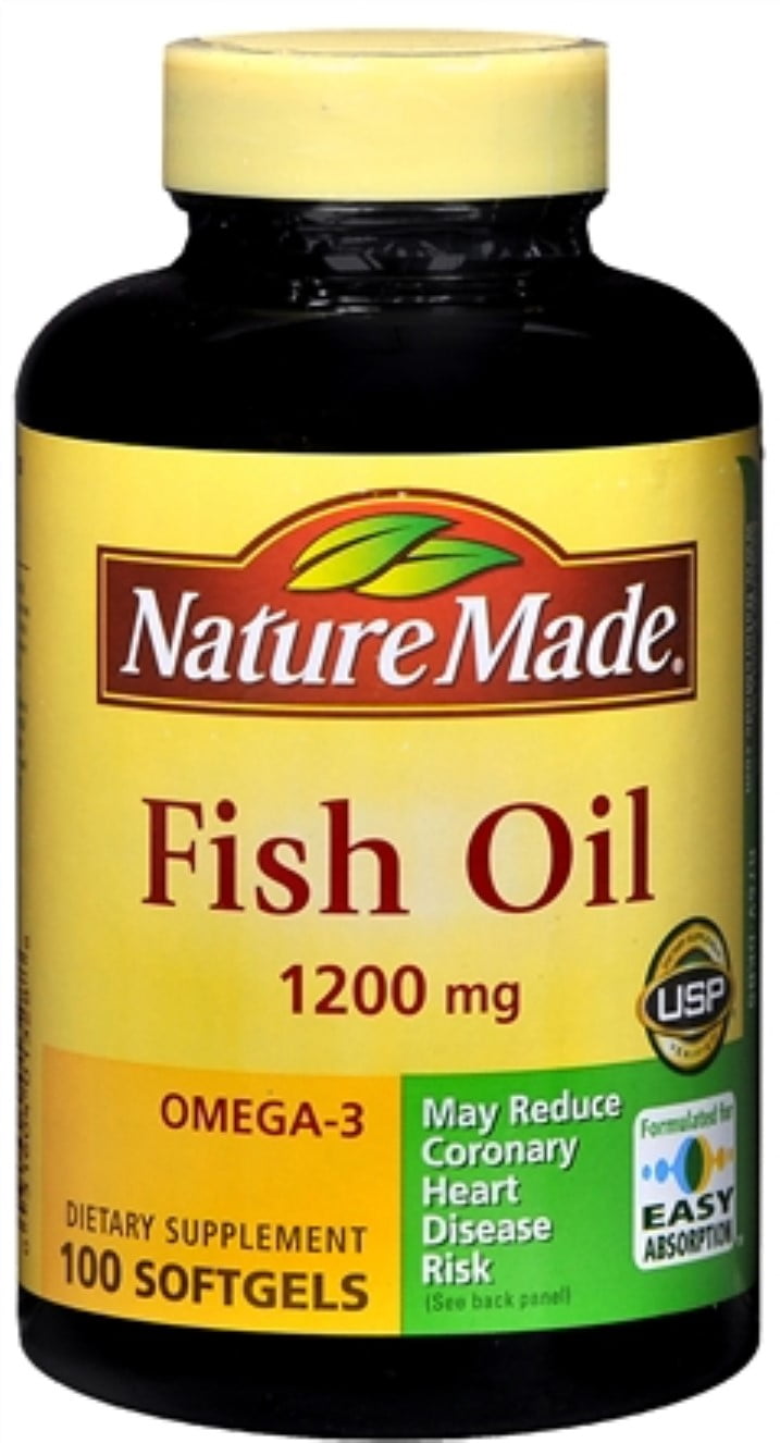 Nature Made Fish Oil Softgels, 1200 Mg, 100 Ct, 3 Pack