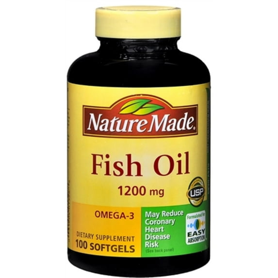 Nature Made Fish Oil Softgels, 1200 Mg, 100 Ct, 3 Pack