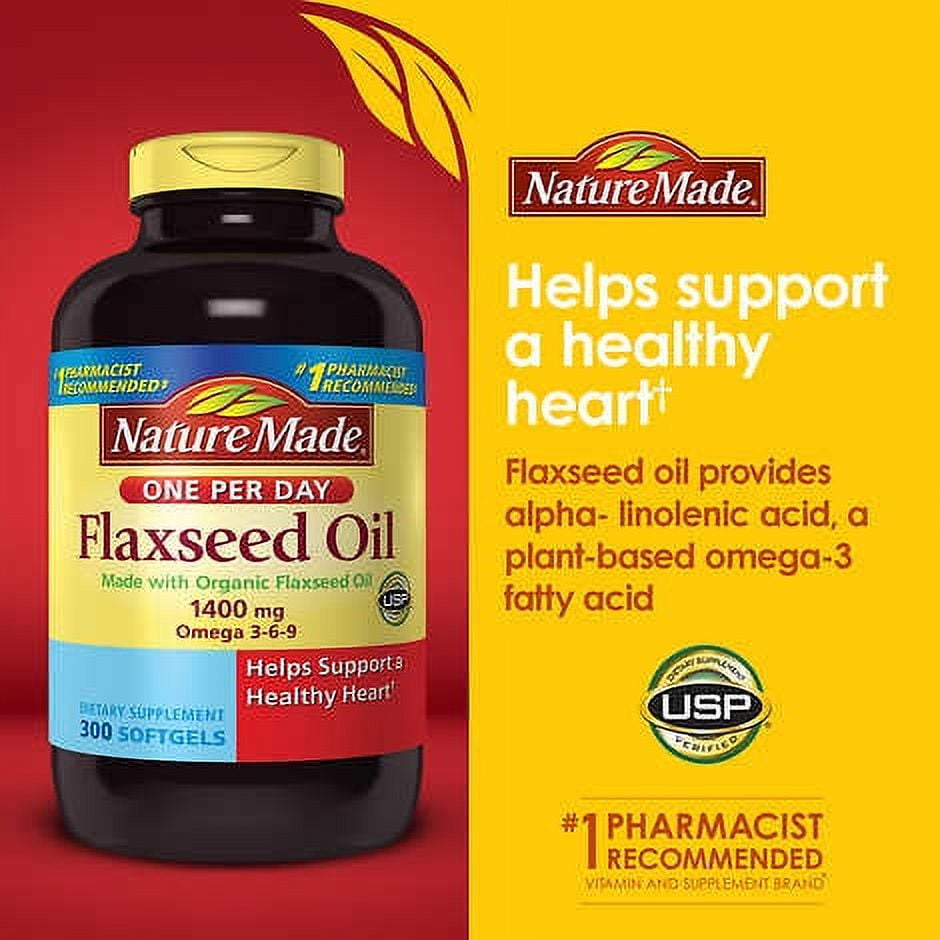 Nature Made Flaxseed Oil 1400 mg., 300 Softgels