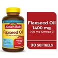 thumbnail image 1 of Nature Made Flaxseed Oil 1400 mg Softgels, Dietary Supplement, Heart Health Support, 90 Ct, 1 of 8