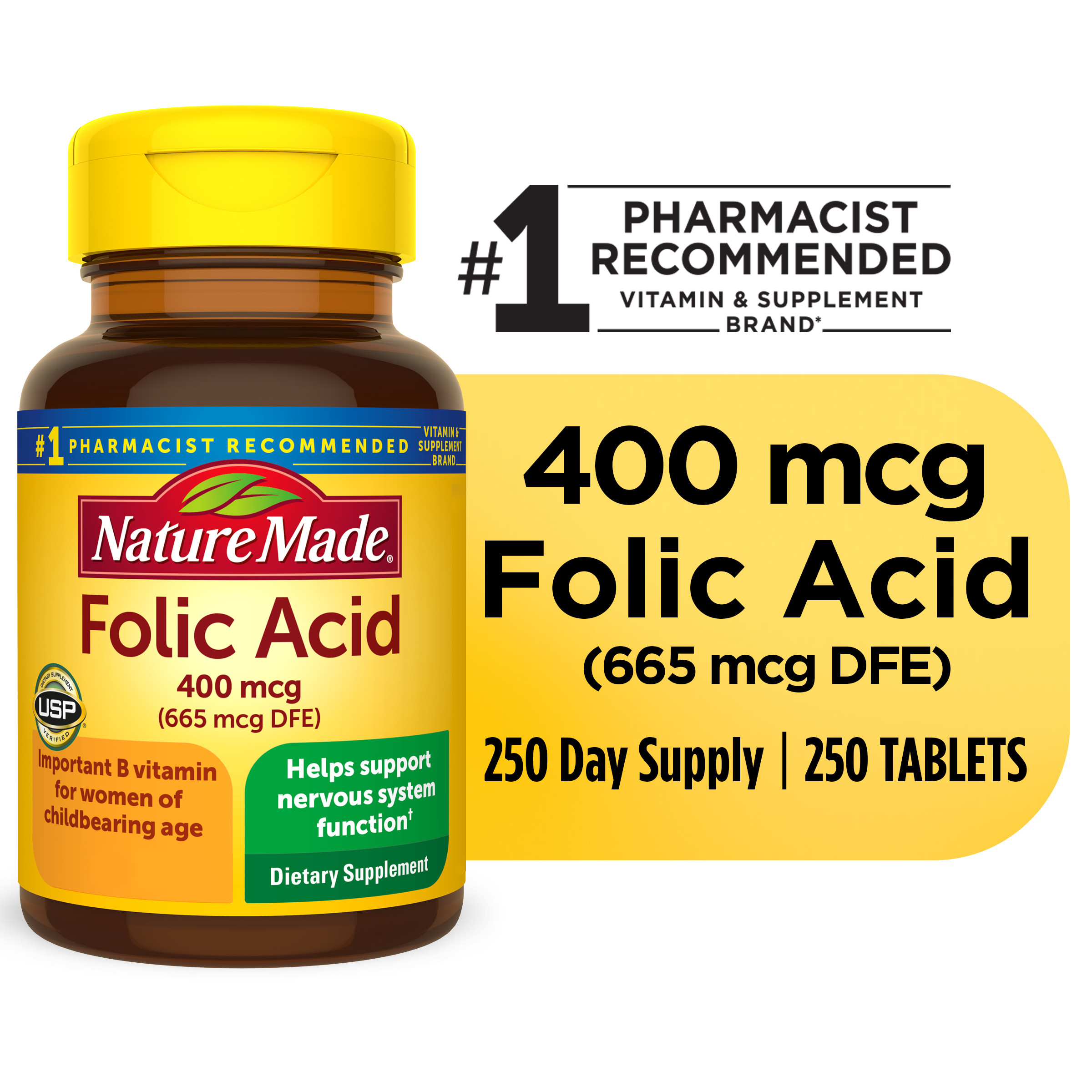 Nature #39 s Blend Folic Acid 1000 mcg 1 000 mcg 1000 Tabs Walmart com