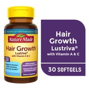 Nature Made Hair Growth Softgels with Lustriva, Hair Support Supplement, 30 Count