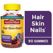 Nature Made Hair Skin and Nails with Biotin 2500 mcg Gummies, 90 Count