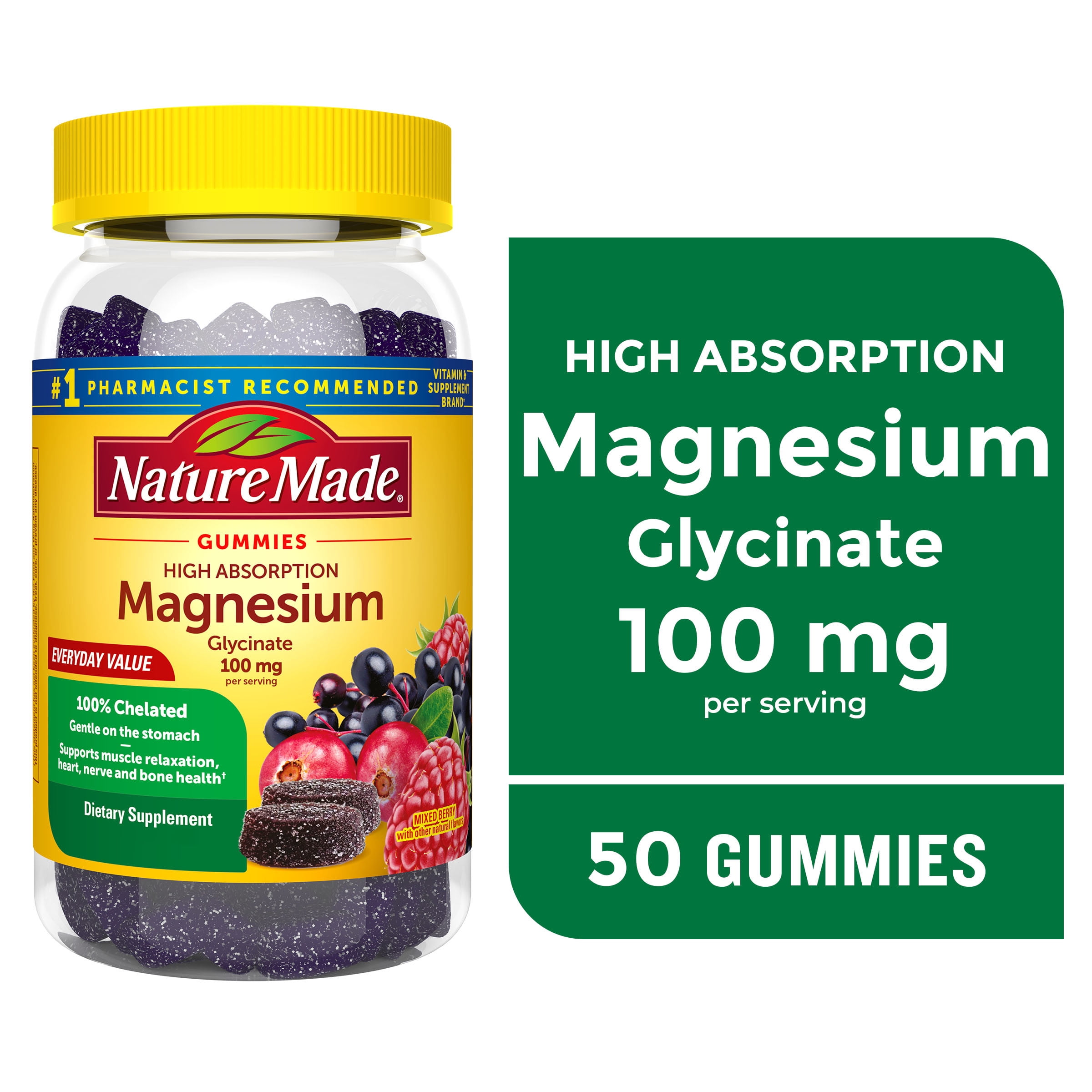 Nature Made High Absorption Magnesium Glycinate Bone & Heart Support