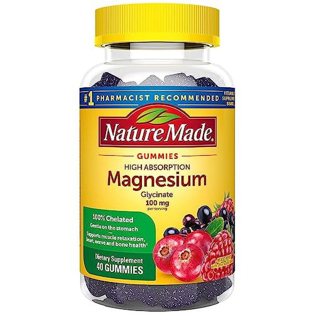 Nature Made High Absorption Magnesium Glycinate Gummies 100 mg per