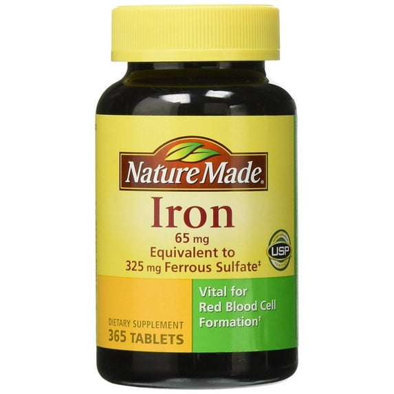Nature Made Iron 65 mg - 365 Tablets
