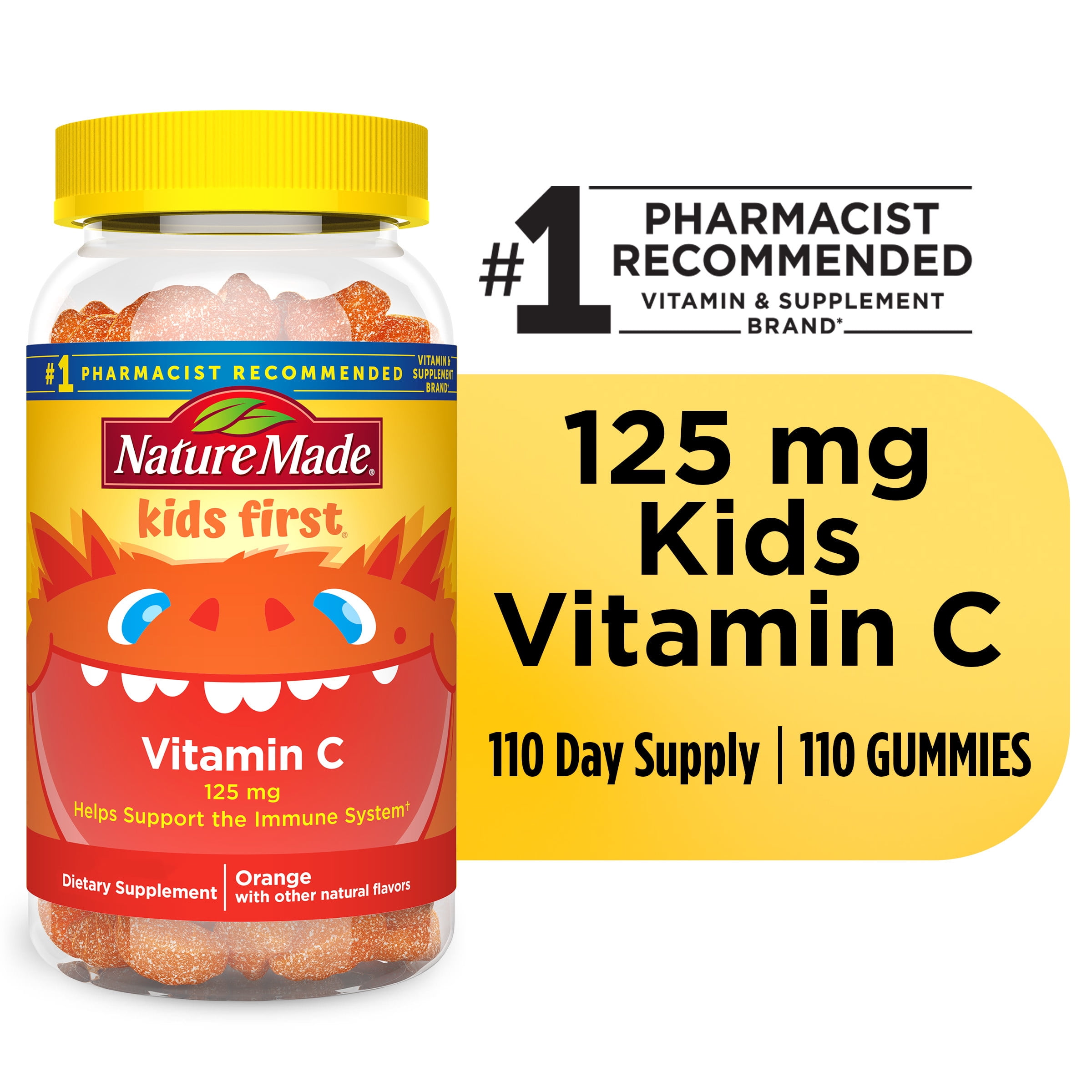 Nature Made Kids First Vitamin C Gummies, Dietary Supplement for Immune ...