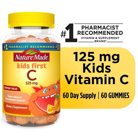 Nature Made Kids First Vitamin C Gummies, Dietary Supplement for Immune Support, 60 Count