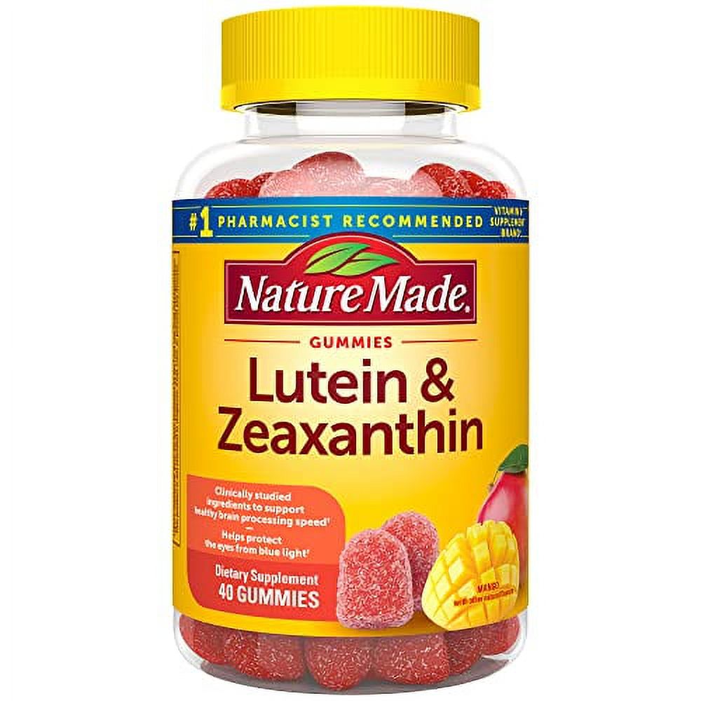Nature Made Lutein Zeaxanthin Vegan Gummies Eye Brain Health 