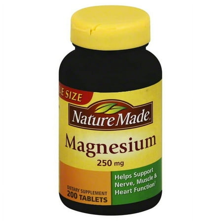 Nature Made Magnesium 250 mg Tablets 200 ea