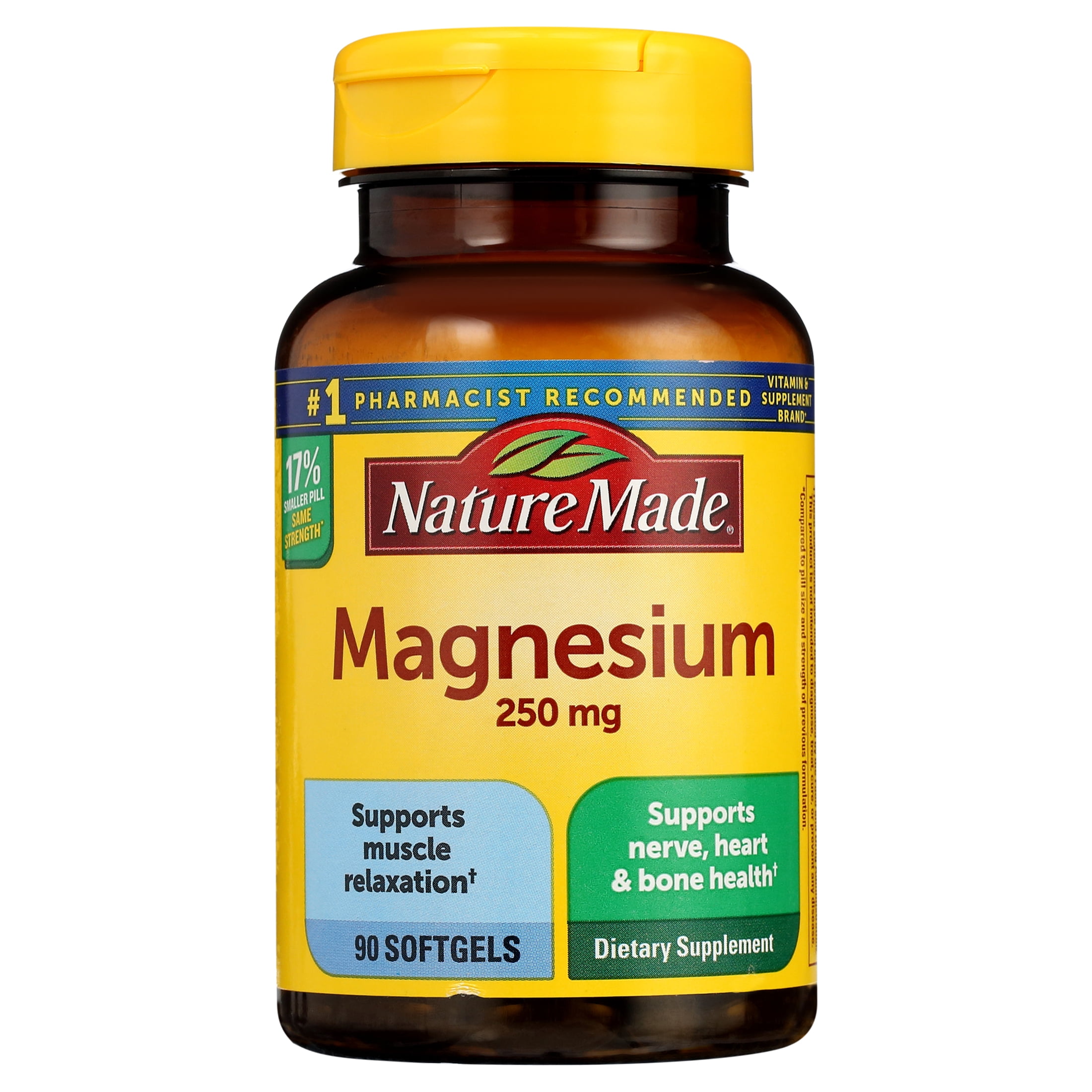 Nature Made Magnesium 250mg Dietary Supplement Liquid Softgels - 90 CT