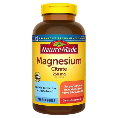 Nature Made Magnesium Citrate 250 mg., 180 Count