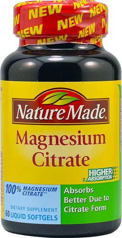 Nature Made Magnesium Citrate Liquid Softgels 60 CT