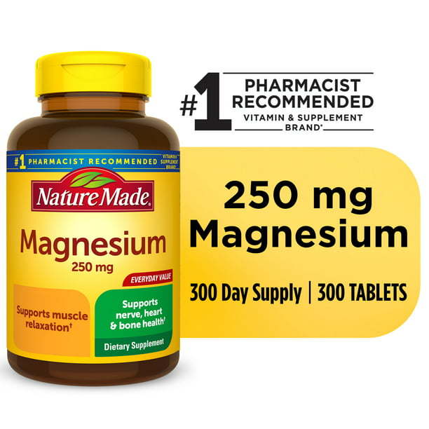 Nature Made Magnesium Oxide 250 mg Tablets; Dietary Supplement; 300