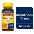 thumbnail image 1 of Nature Made Melatonin 10mg Maximum Strength Tablets, 100% Drug Free Sleep Aid, 70 Count, 1 of 9