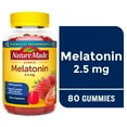 thumbnail image 1 of Nature Made Melatonin 2.5 mg Gummies, 100% Drug Free Sleep Aid for Adults, 80 Count, 1 of 8