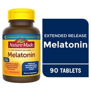 Nature Made Melatonin 4mg Extended Release Tablets, 100% Drug Free Sleep Aid, 90 Count
