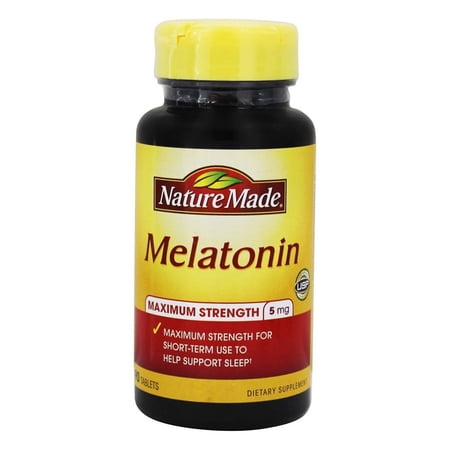 Nature Made Melatonin Maximum Strength 5 mg, 90 Tablets-2 Pack