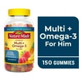 thumbnail image 1 of Nature Made Mens Multivitamin + Omega-3 Gummies for Daily Nutritional Support, 150 Count, 1 of 9