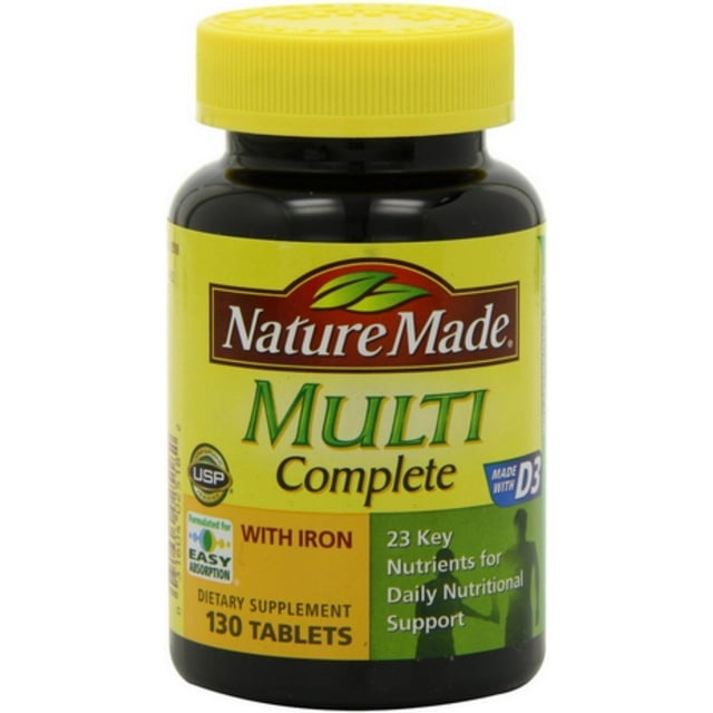 Nature Made Multi Complete Tablets 130 ea (Pack of 2)