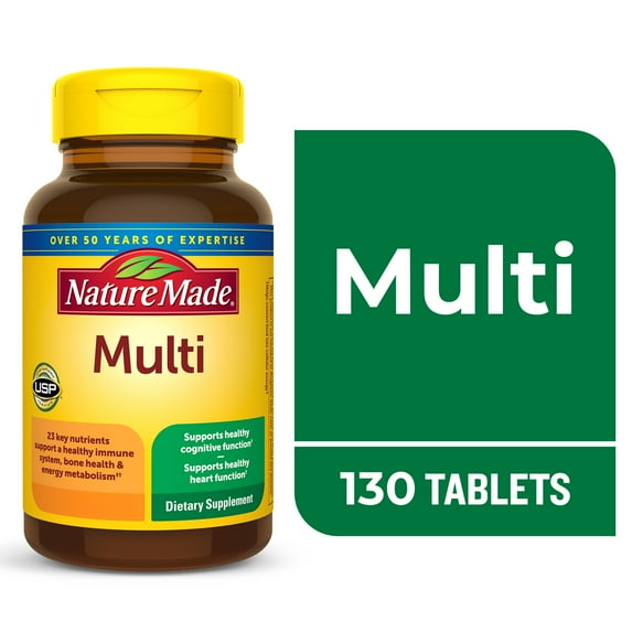 Nature Made Multivitamin Tablets with Iron, for Daily Nutritional Support, 130 Count