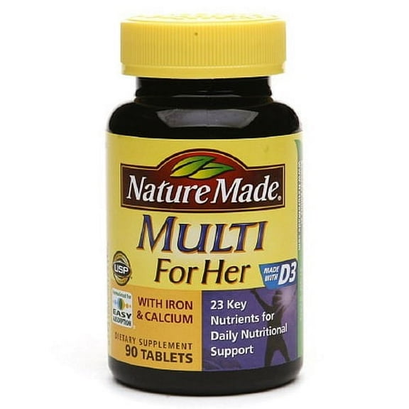 Nature Made Multi For Her Complete Multi Vitamin/Mineral Tablets - 90 Ea, 2 Pack