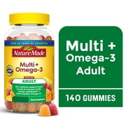 Nature Made Multivitamin + Omega-3 Gummies, Gummy Vitamins for Nutritional Support, 140 Ct