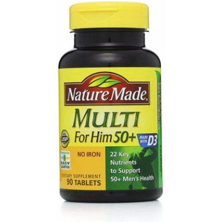 Nature Made Multi for Him 50+ Dietary Supplement Tablets 90 ea (Pack of 6)
