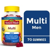 Nature Made Multivitamin For Men Gummies, Mens Multivitamin for Nutritional Support, 70 Ct