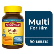 Nature Made Multivitamin for Men Tablets, Mens Multivitamin Dietary Supplement, 90 Count