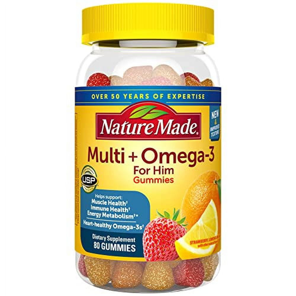 Is Nature Made A Good Vitamin Nature Made Men's Multivitamin with Omega-3, 80 Gummies, 40 Day Supply