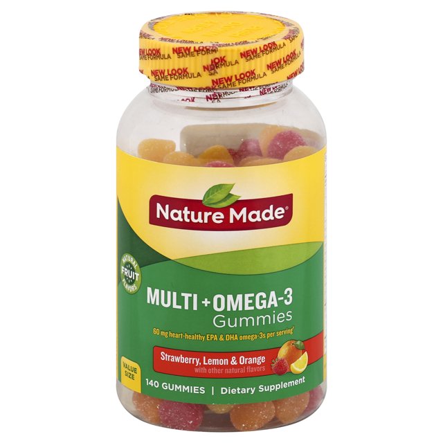Nature Made Multivitamin + Omega 3 Gummies, 140 Count