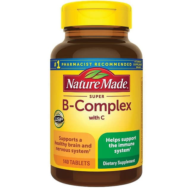 Nature Made Super B Complex with Vitamin C and Folic Acid Tablets - 140ct