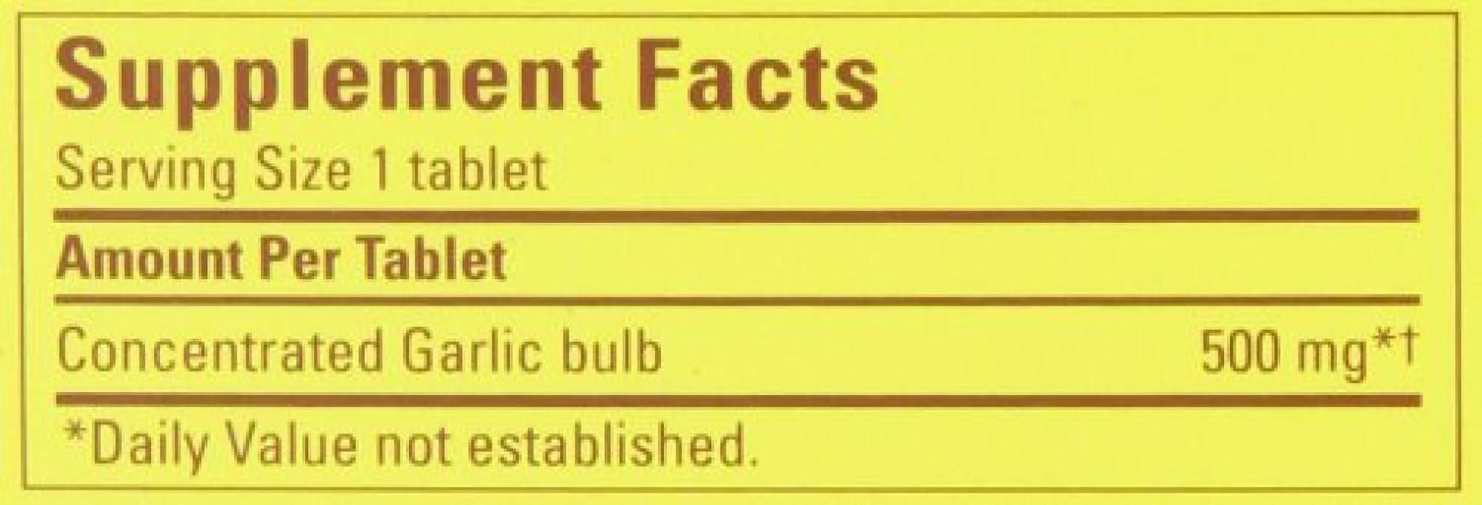 Nature Made Odor Control Garlic, 1250mg, 100 Tabs