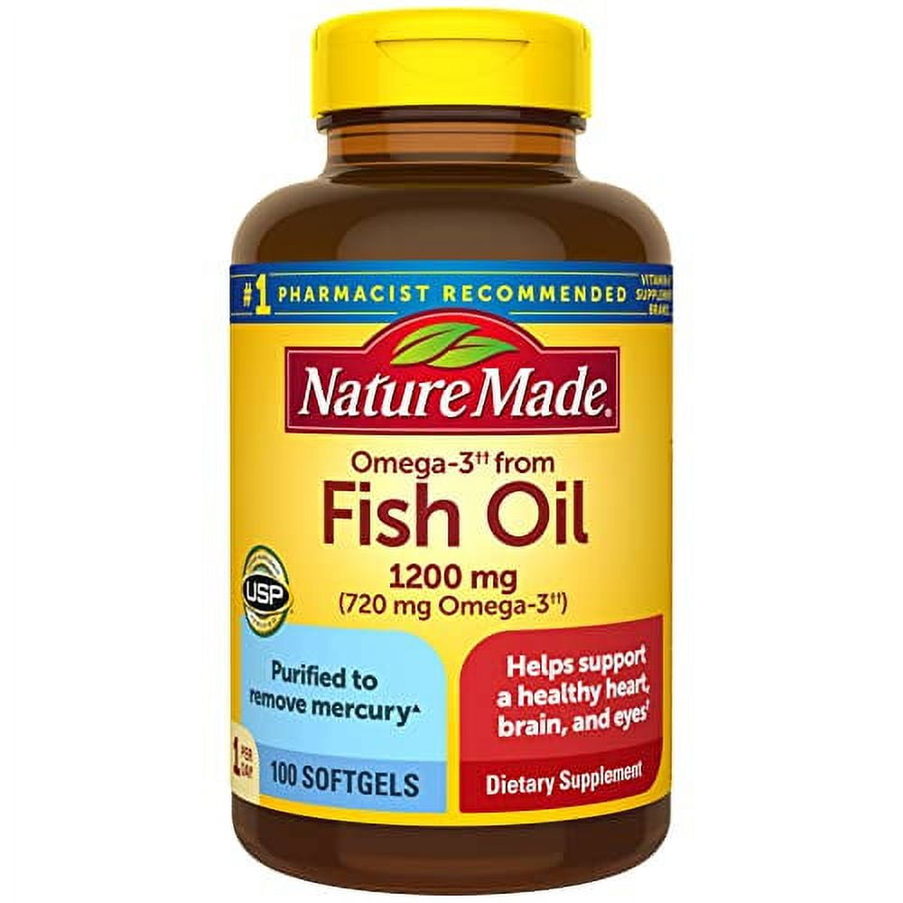 Nature Made Omega 3 Fish Oil 1200 mg, Fish Oil Supplements as Ethyl