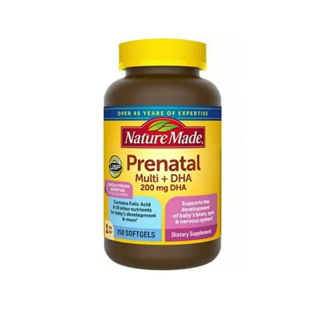 Nature Made Prenatal + DHA, 200mg Softgels (150 ct.)