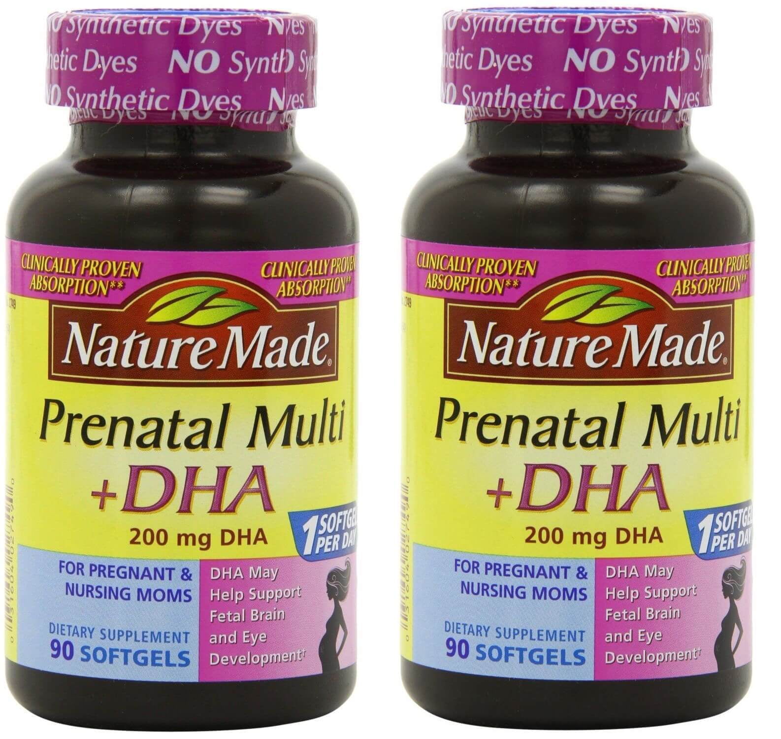 Nature Made Prenatal Multivitamin + DHA 90 Softgels 2 Packs