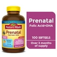 thumbnail image 1 of Nature Made Prenatal with Folic Acid + DHA Softgels, Prenatal Vitamin and Mineral Supplement, 100 Count, 1 of 11
