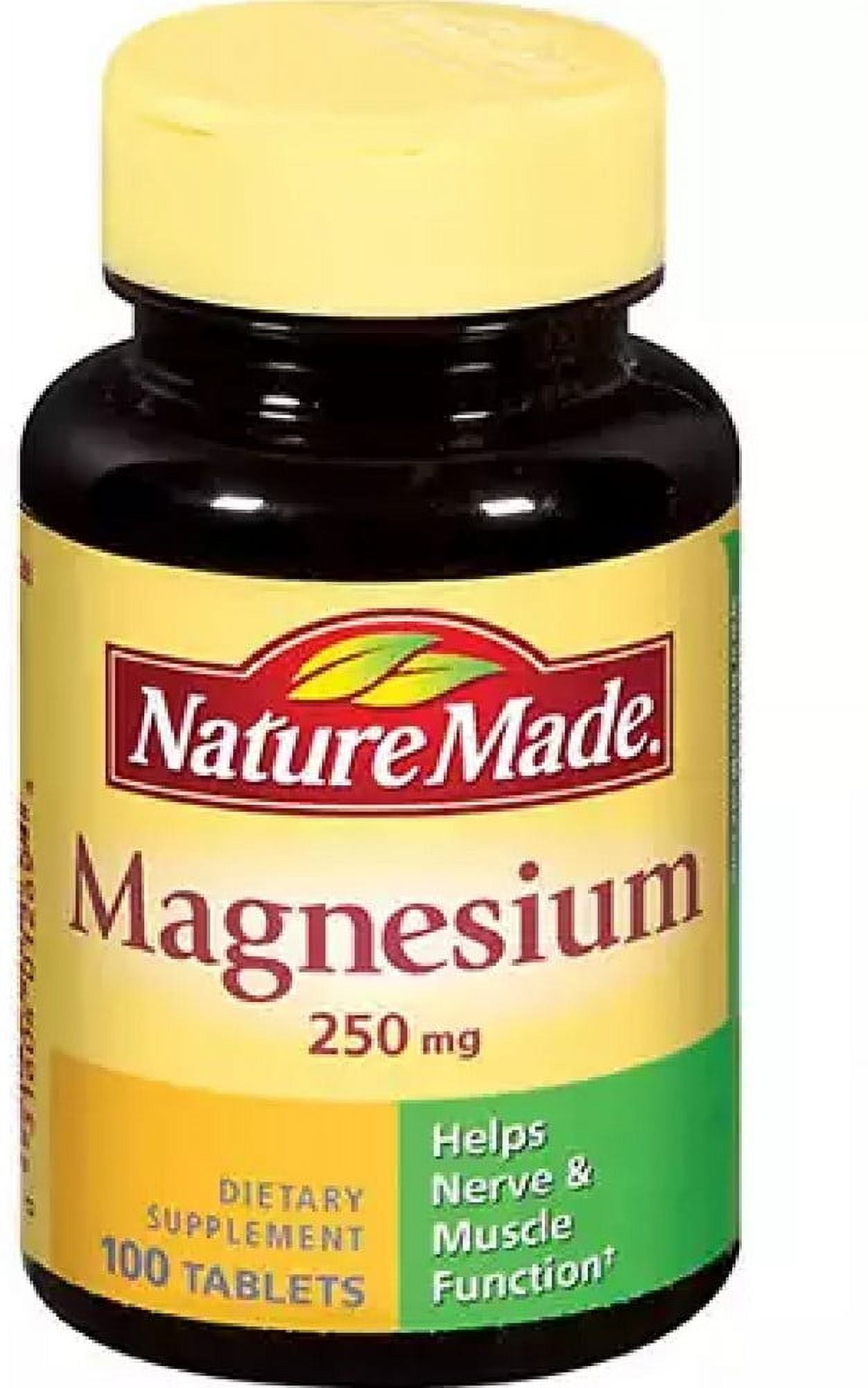 Nature Made Magnesium Oxide Tablets, 250 mg, 100 Count