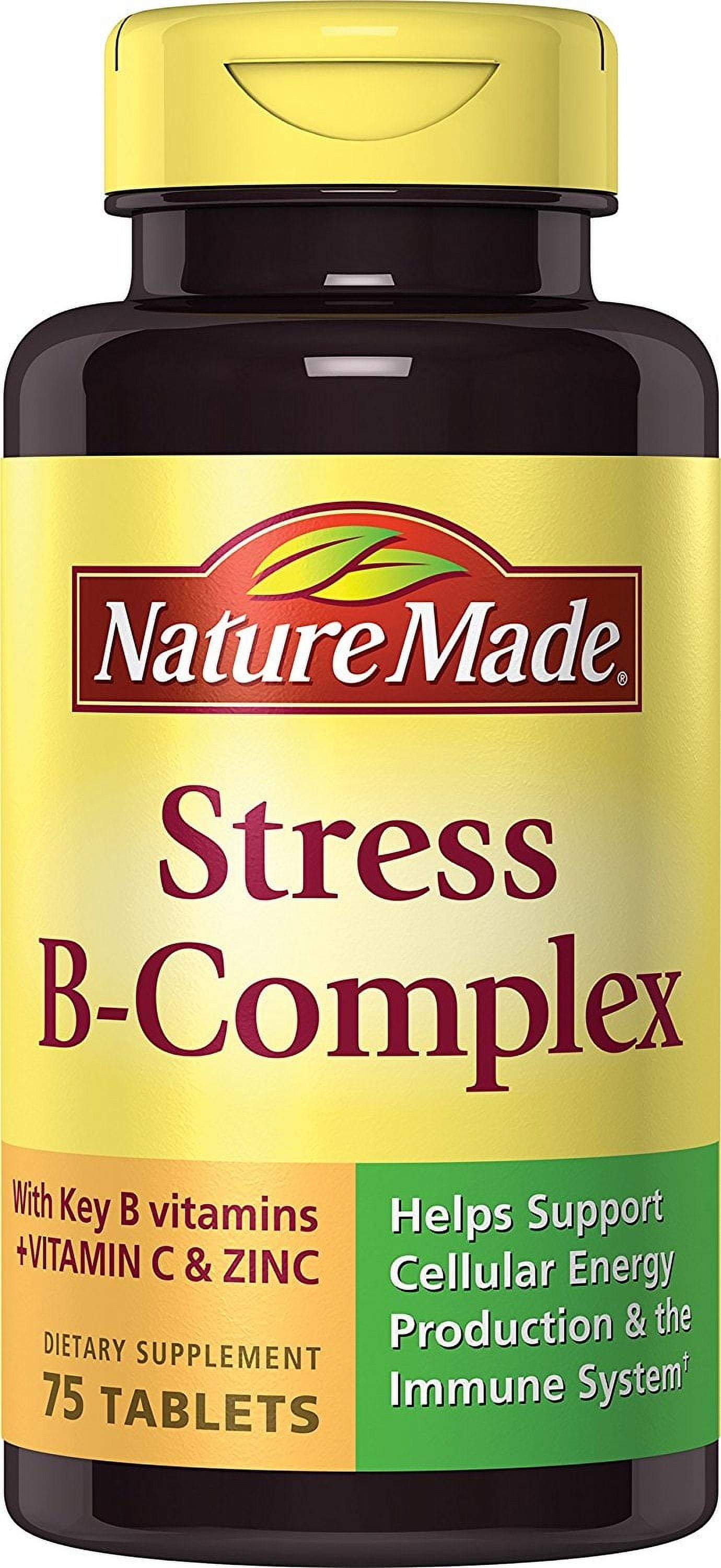 Nature Made Stress B Complex with Zinc Tablets, 75 Count