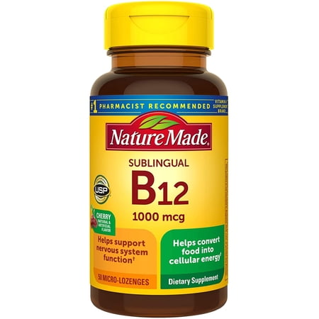 Nature Made Sublingual 1,000mcg Vitamin B12, 50 ct, 3 Pack