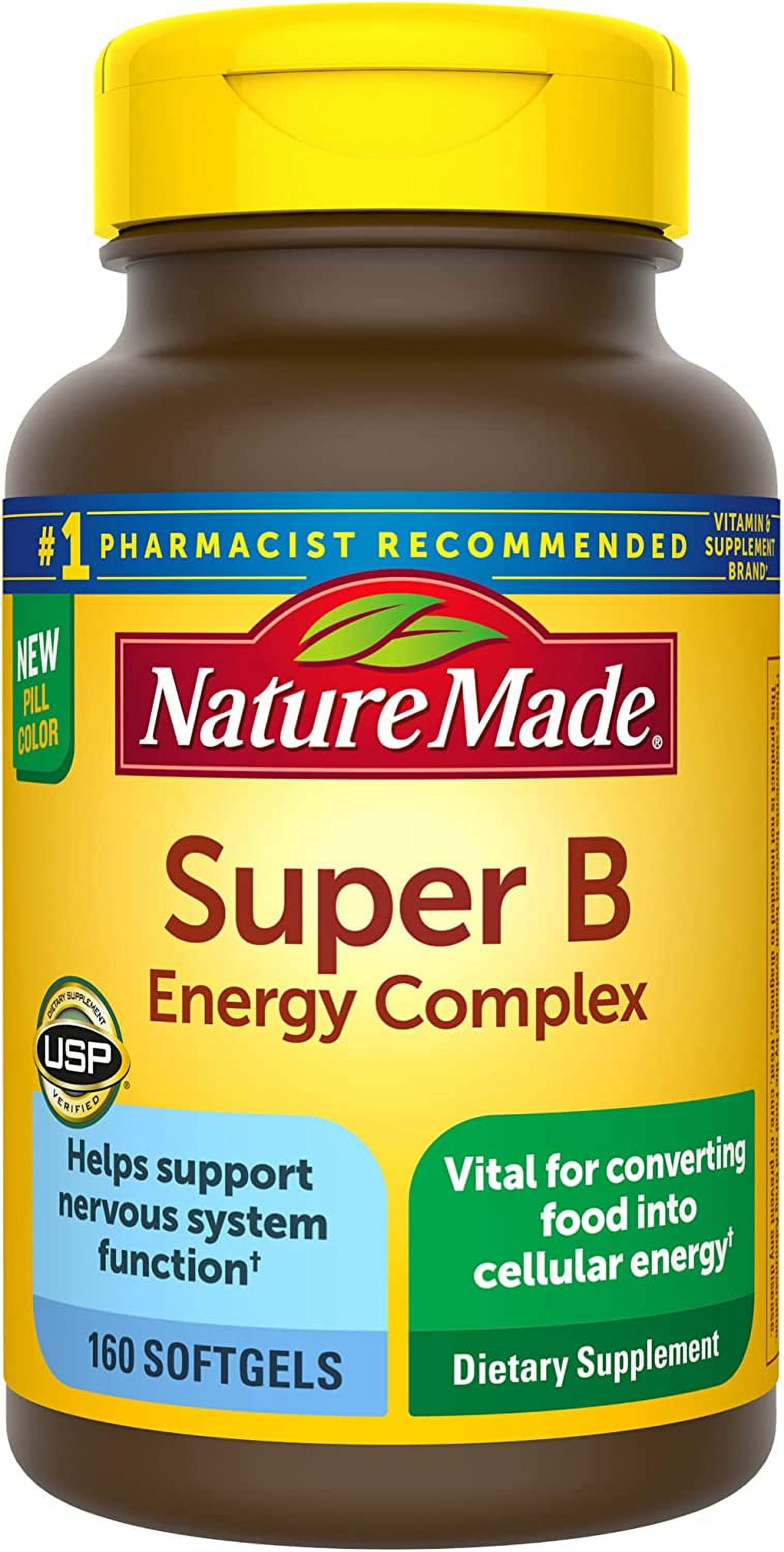 Nature Made Super B Energy Complex Softgels for Adult Brain & Memory Support