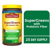 Nature Made Super Greens with Prebiotic Fiber Drink Mix Powder, 6.61 oz