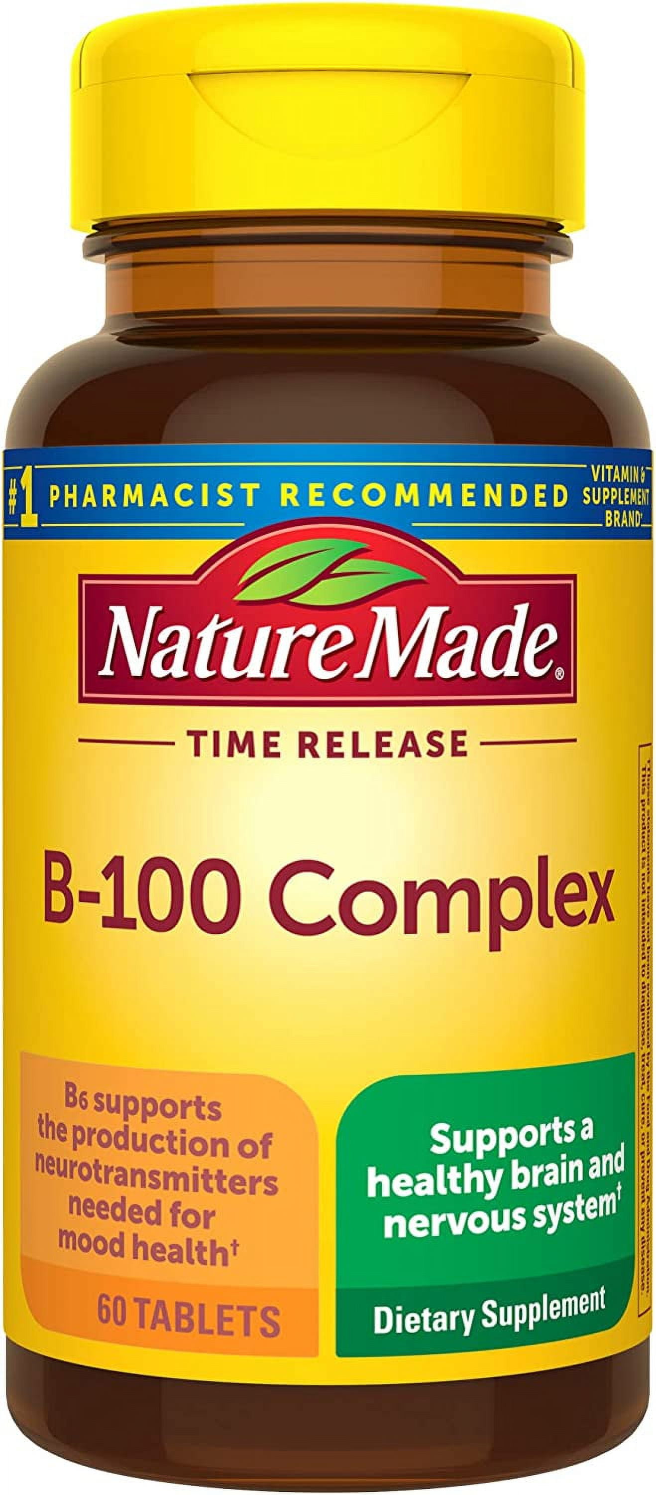 Nature Made Time Release Vitamin B100 High Potency B Complex, Dietary